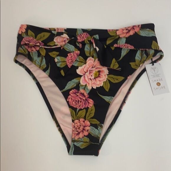 High leg, high waisted Floral scarf tie bikini D22 - Picture 7 of 10